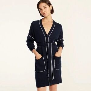 NWT JCrew Wool Cardigan Sweater Dress with Belt